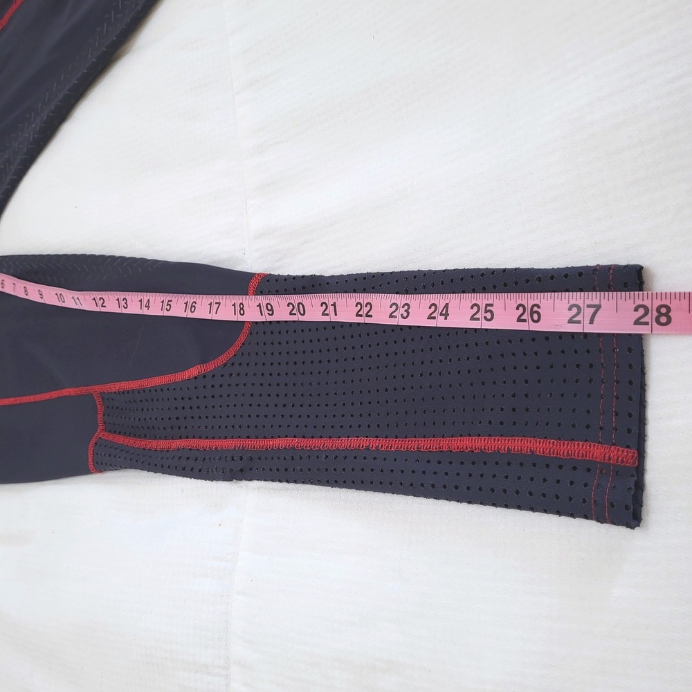 Ariat Tek Team Navy Red Full Seat Silicone Grip Equestrian Riding Pants Tights M - Picture 12 of 12